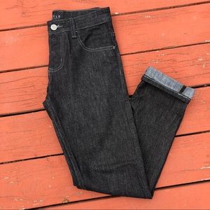 DSTLD Black Raw Cigarette Pants